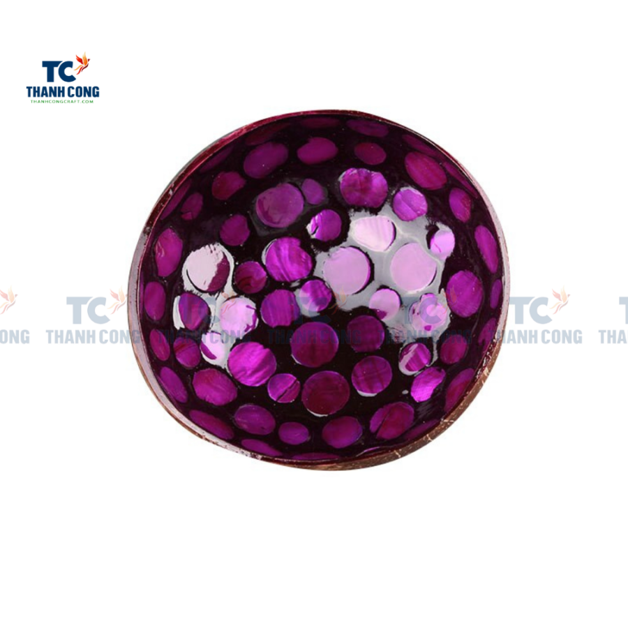 Colorful Coconut Bowl with Violet Round Shape (TCLCB-9015)