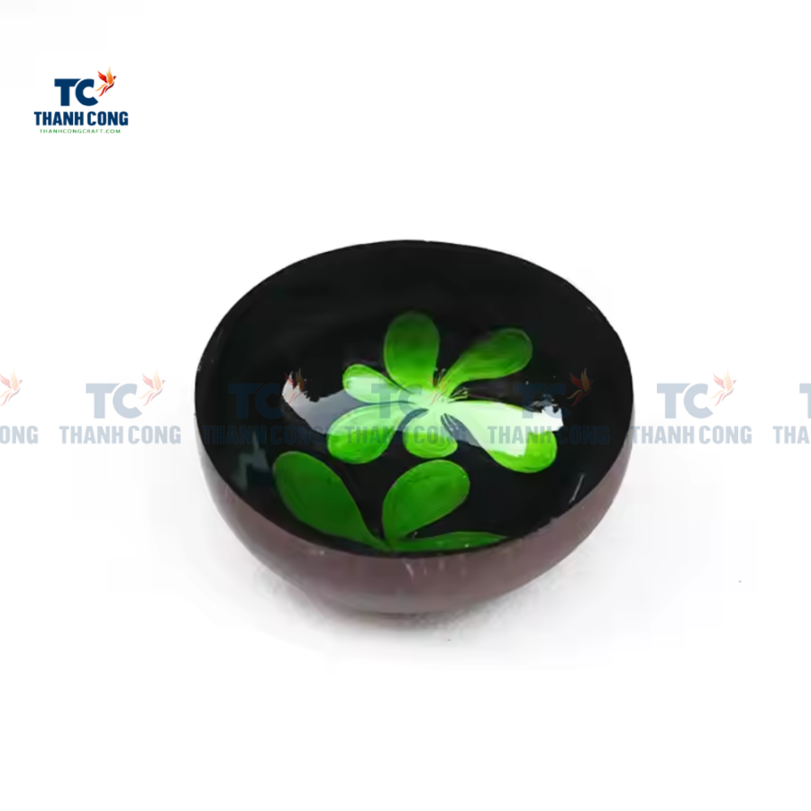 Tropical Duckweed Lacquer Coconut Bowl (TCLCB-9020)