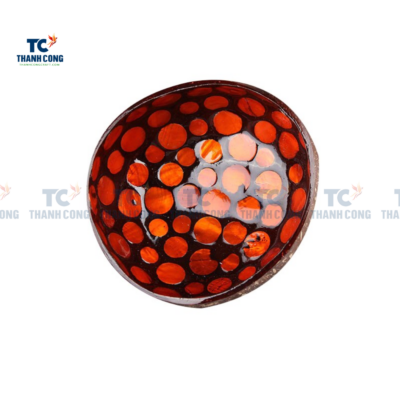 Colorful Coconut Bowl with Orange Round Shape (TCLCB-9018)