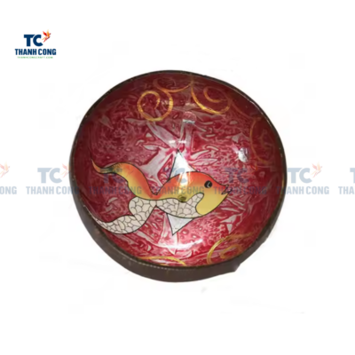 Lacquer Fish Shaped Coconut Bowl (TCLCB-9029)