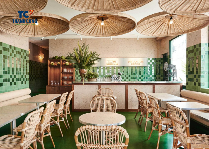 Rattan furniture is varied in design, suitable for many different decor styles