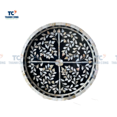 Mother of Pearl Trays Black Pattern (TCMTR - 9003)