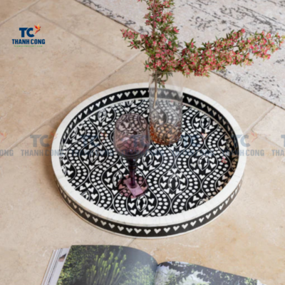 Round Mother of Pearl Tray (TCMTR – 9008)