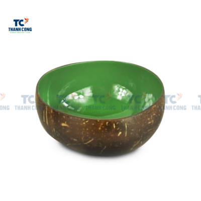 Lacquer Coconut Bowl Supplier - Dark Green (TCLCB-9001)