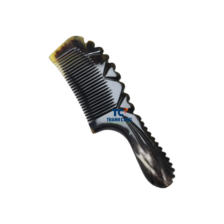 Natural Horn Comb with Angled Handle (TCLSHC-9012)