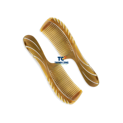 Natural Bright Horn Comb With Handle (TCLSHC-9013)