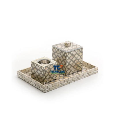 Geometric Mother of Pearl Mabkhara Burner Set - TCMMA 9002