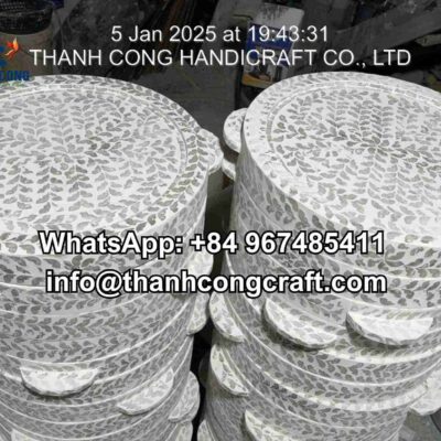 Supply mother of pearl chocolate tray with handle