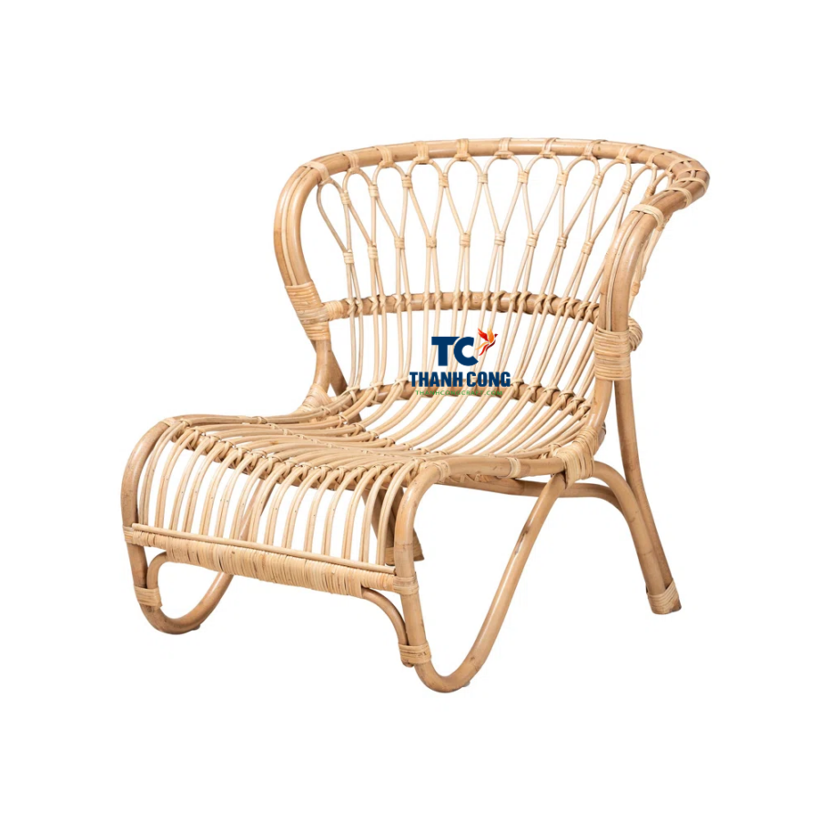 Wide Rattan Side Chair (TCRCH-9008)