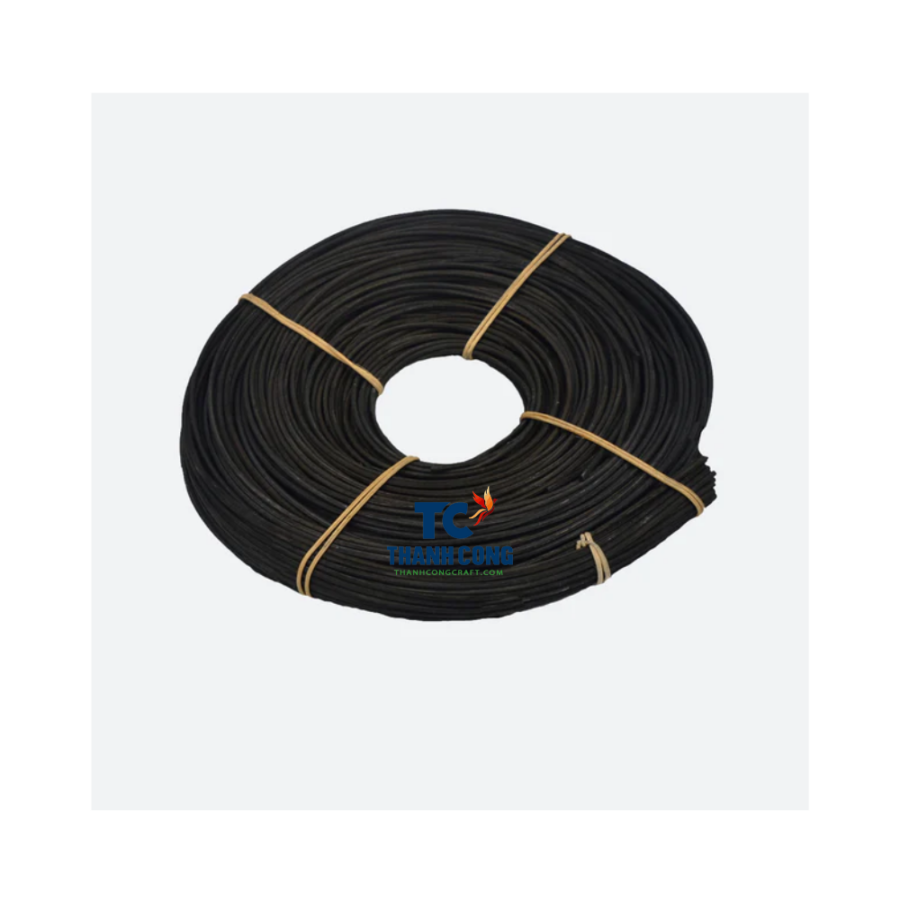 Black Round Natural Rattan Coil (TCRCR-9012)