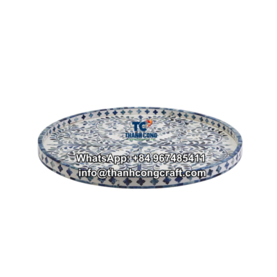 Blue Mother of Pearl Tray Wholesale - TCMTR 8665 (2)