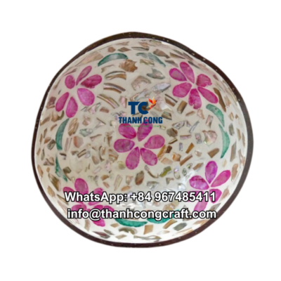 Flower Mother Of Pearl Coconut Bowl - CF 8207