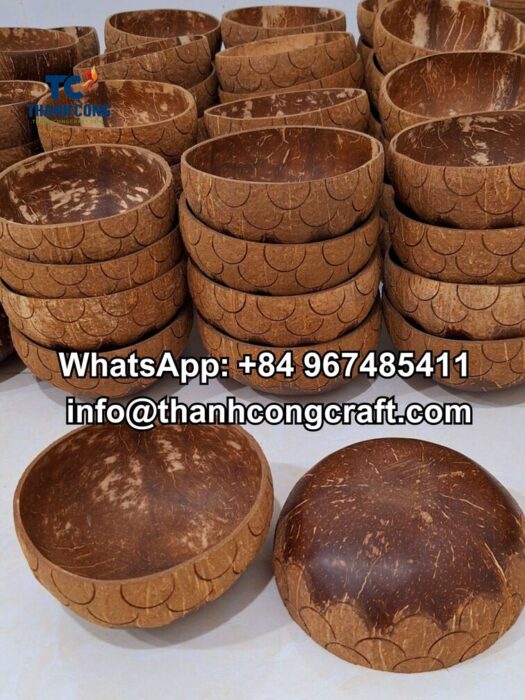 Bát dừa ngọc trai thủ công