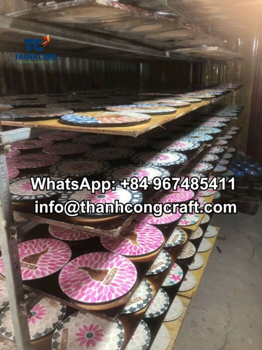 Mother of pearl inlaid coaster best selling