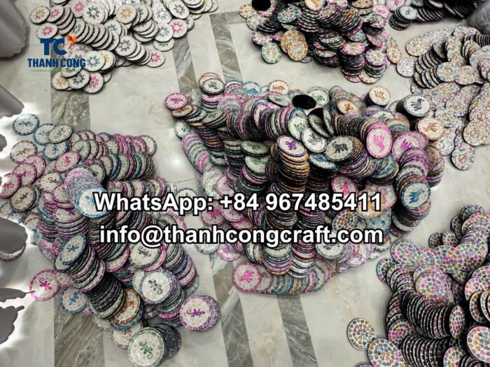 Mother of pearl inlaid coaster manufacturing