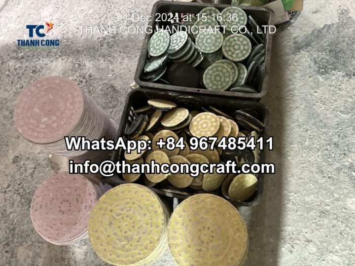 Mother of pearl inlaid coaster wholesale