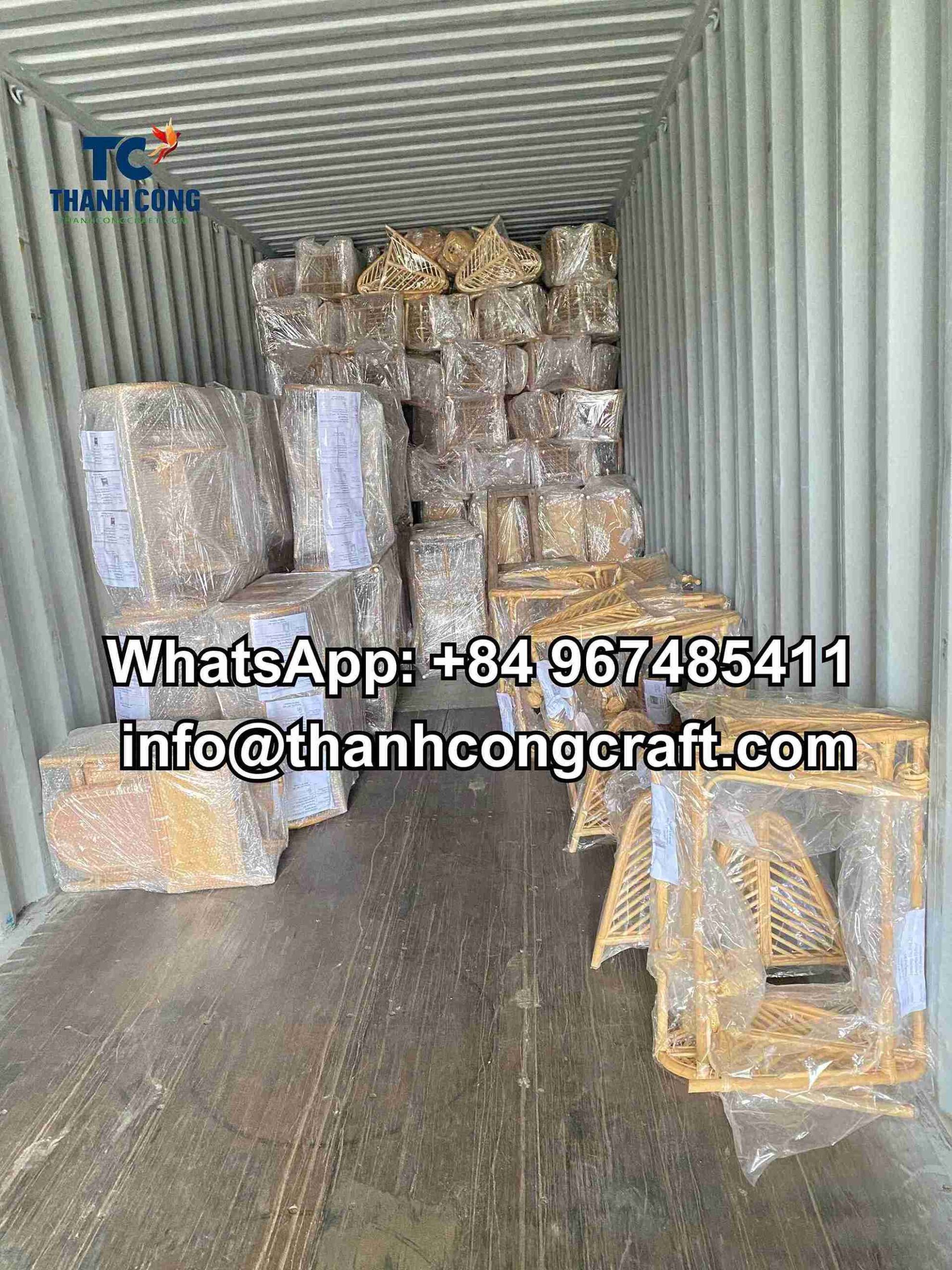 rattan product container export in bulk