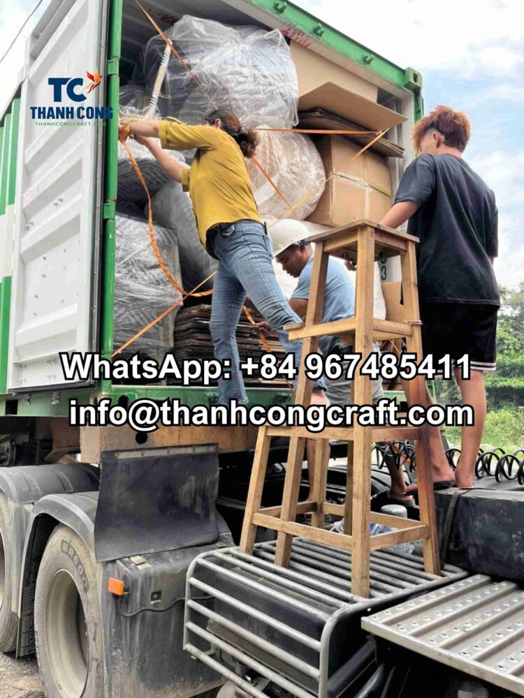 rattan product container export large quantity