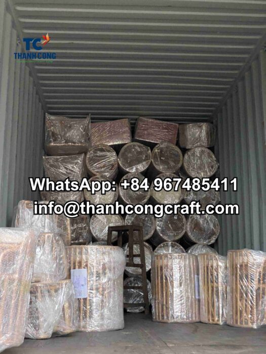 rattan product container export packing