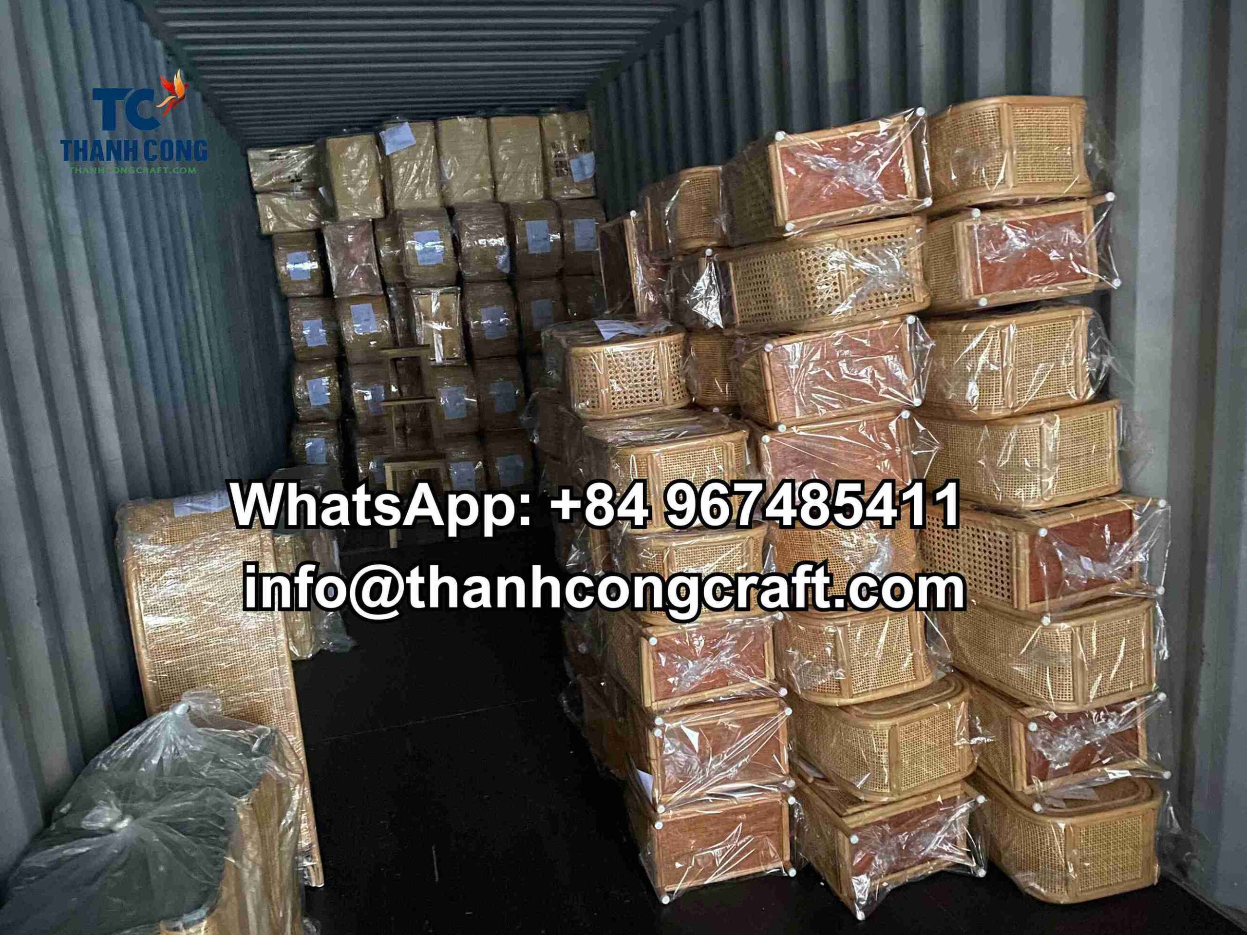 wholesale rattan product container export 1