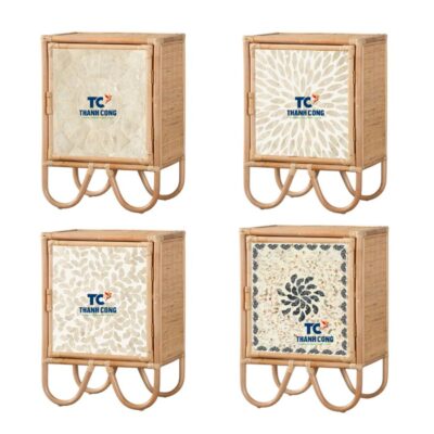 rattan cabinet with mother of pearl supplier
