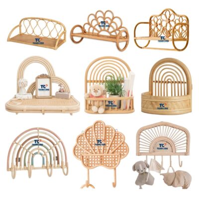 Handmade Wall Shelves with Hooks for kids room wholesale