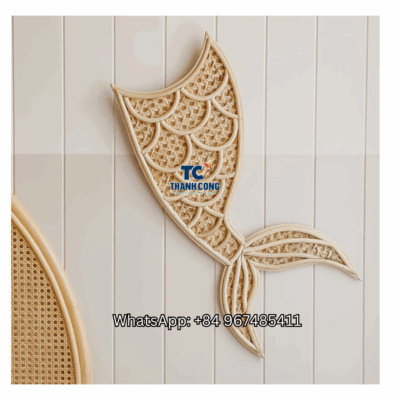 Mermaid-Tail-Shaped-Rattan-Wall-Decor-Wholesale-TCRKW-8984