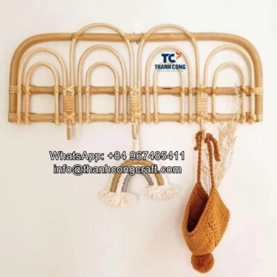 Rainbow Rattan Wall Hanger with Hooks viet nam supplier