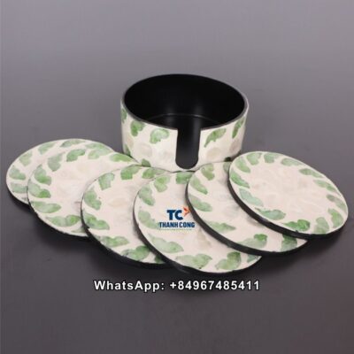 Wholesale Blue Mother of Pearl Coaster Set