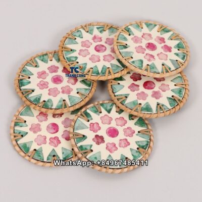 Wholesale Colorful Mother of pearl Coaster