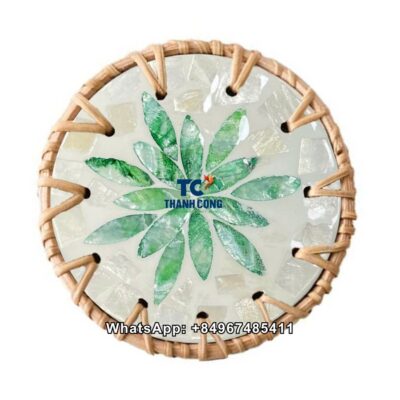 Wholesale Handmade Mother Of Pearl Inlay Coasters - TCRCO 8904