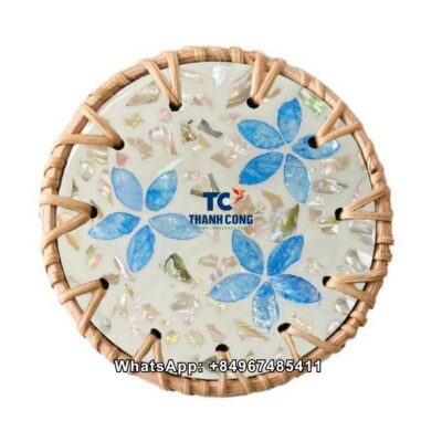 Wholesale Handmade Mother of pearl Coaster Set- TCRCO 8907
