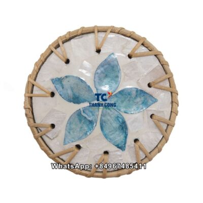 Wholesale Wicker Coaster With Mother Of Pearl - TCCT 9024
