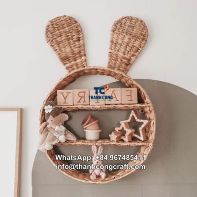 bunny-wall-shelf-water-hyacinth wholesale viet nam (2)
