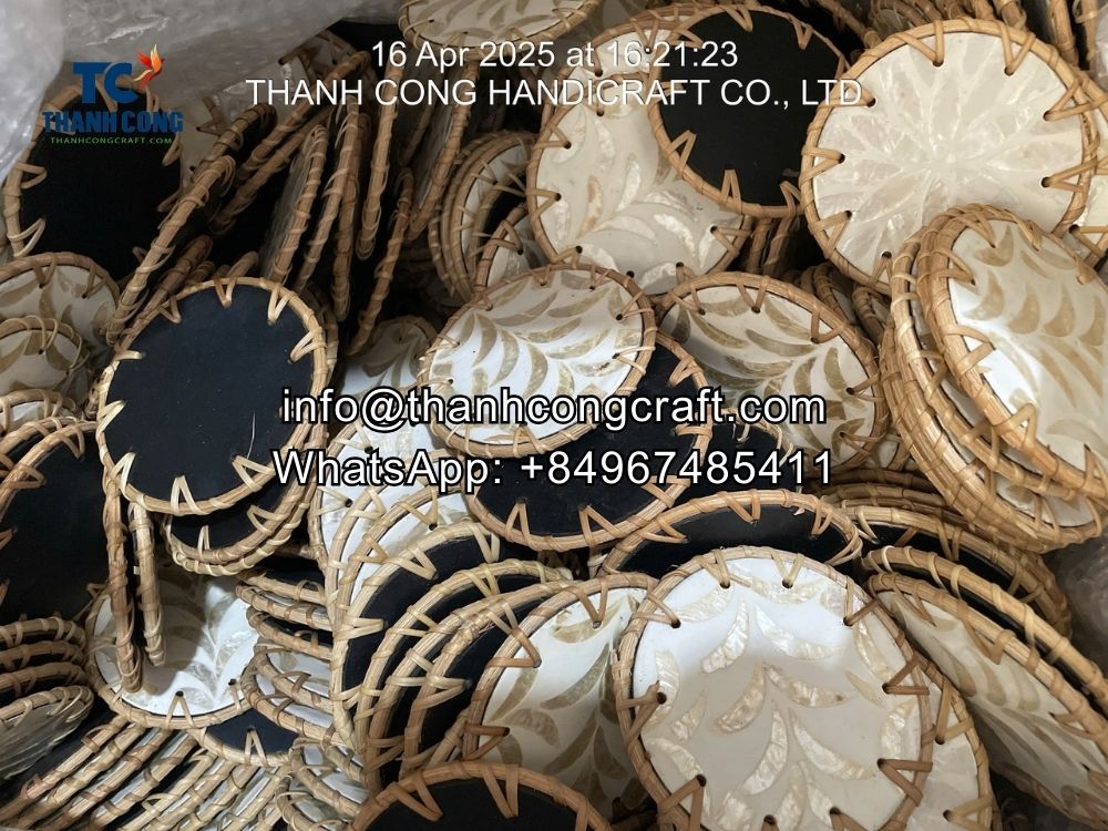 mother of pearl with rattan coaster supplier vietnam (3)
