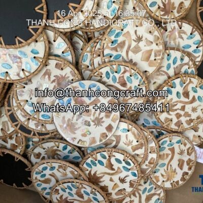 mother of pearl with rattan coastet vietnam handicraft (2)