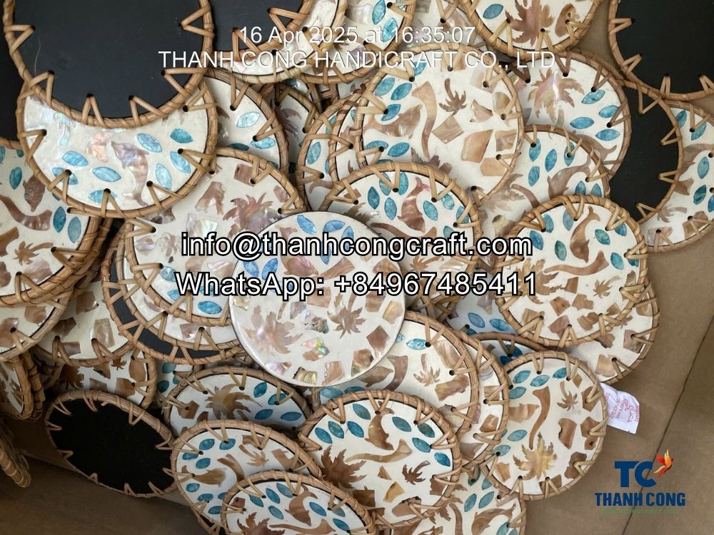 mother of pearl with rattan coastet vietnam handicraft (2)