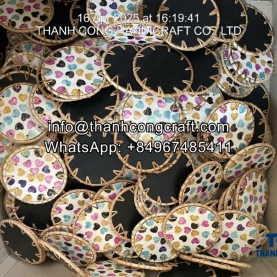 mother of pearl with rattan coastet vietnam handicraft (6)