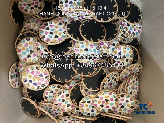 mother of pearl with rattan coastet vietnam handicraft (6)