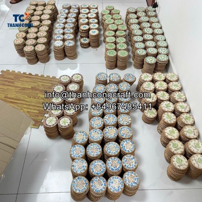 natural mother of pearl rattan coaster wholesale (3)