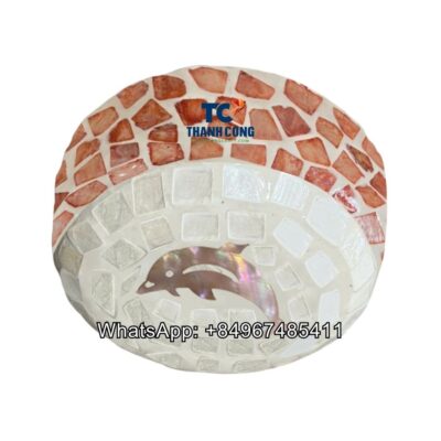 Dolphin Mother of Pearl Bamboo Bowl Wholesale - TCBMB 8982