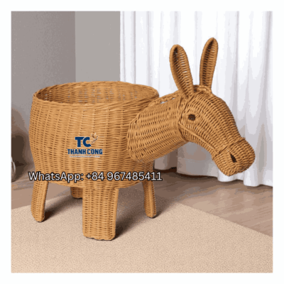 Donkey Rattan Toy Storage Basket Wholesale - TCKRB 8896