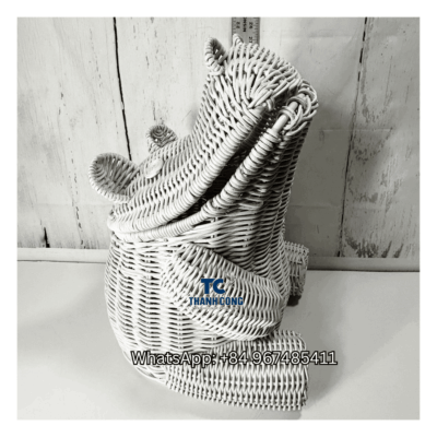 Hippos Rattan Toy Storage Basket Wholesale - TCKRB 8936