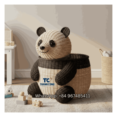 Panda-Rattan-Toy-Storage-Basket-Wholesale-TCKRB-8947