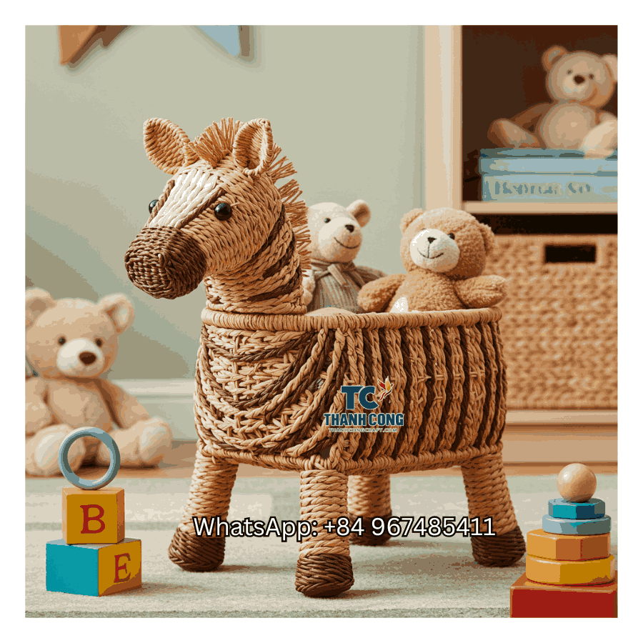 Zebra-Rattan-Toy-Storage-Basket-Wholesale-TCKRB-8949