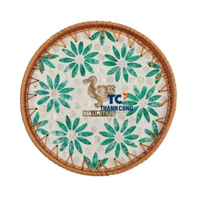 Handmade Rattan Tray Dodo Birth Mauritius Design Wholesale - TCILM 20