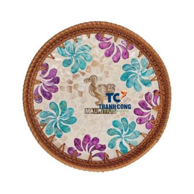Handmade Rattan Tray Mauritius Inspired Design Wholesale - TCILM 21