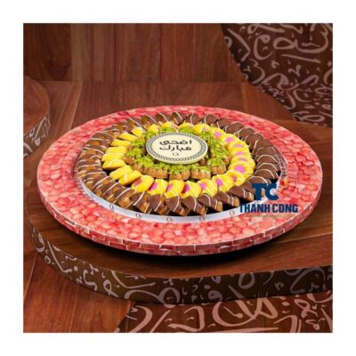 Ramada Round Pearl Tray - Wholesale to Kuwait – TCTRM 8912