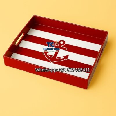 Floral Lacquer Tray - Wholesale to the Belarus - TCLRT 8404