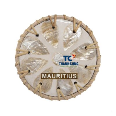 Mauritius Wholesale Mother of Pearl Rattan Coaster - CTMA - 51